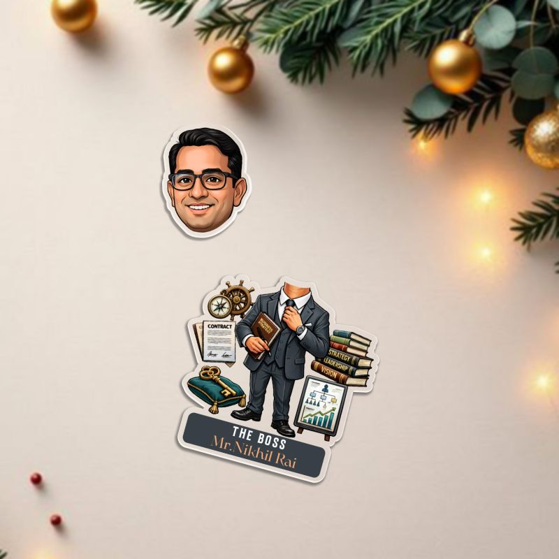 Personalized Bobblehead Caricature Boss Appreciation Table Decor Gifts for CEO, Directors & Leaders, Husband, Friends & Colleague | Battery Powered Moving Head Feature